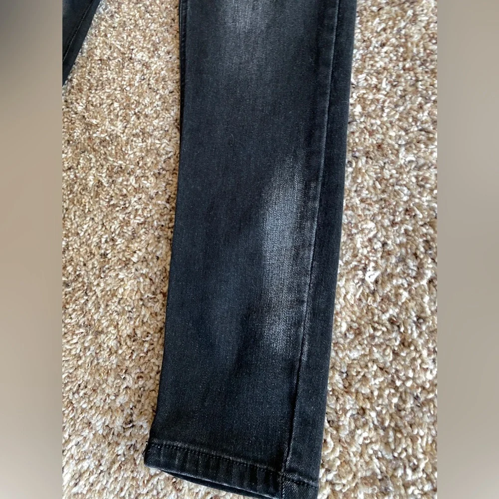 Original Design Skinny black distressed Jeans stone washed Stretchy men's W32